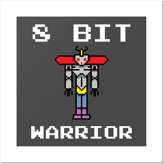 8 Bit Warrior Retro Gaming Wall Art by PlimPlom